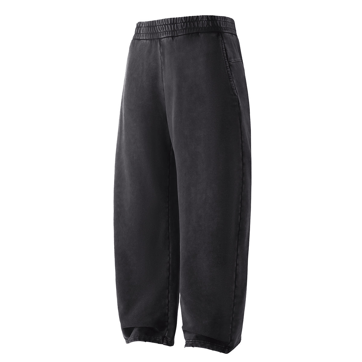 Vintage Wash Distressed Barrel Leg Pants