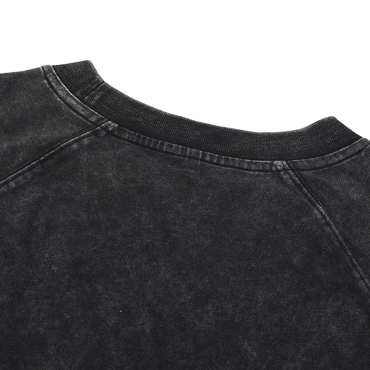 Stone-Washed Raw-Edge T-Shirt 8oz