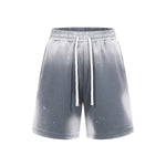 Splatter Dye Washed Distressed Air Mamba Shorts
