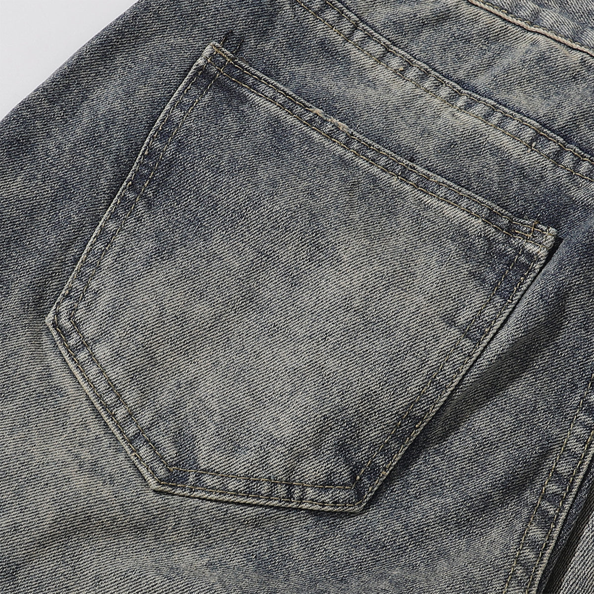 Decorative Rope Dark Wash Vintage Wide Leg Jeans