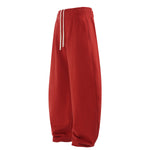 Elastic Drawstring Waist Fleece Jogger Pants