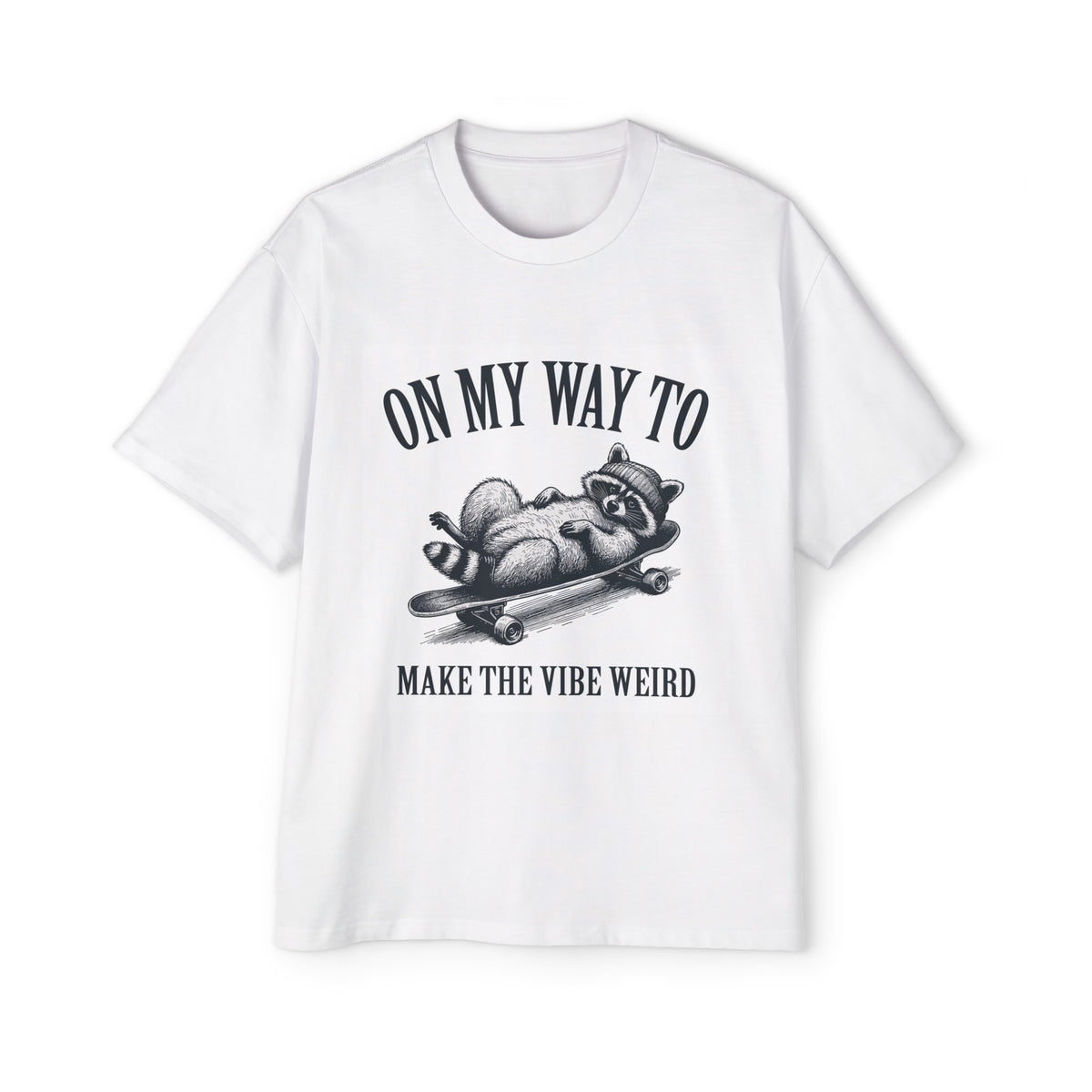 Raccoon On Skateboard Graphic Tee-INNBLAC Fashion Apparel
