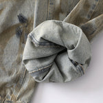 Vintage Tie-Dye Barrel-Leg Distressed Jeans