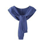 Men's Front Knot Hooded Shawl