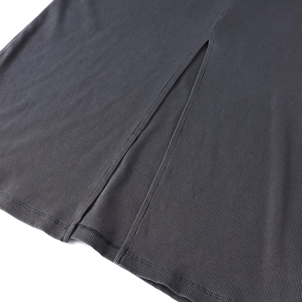 Slim Fit Long Sleeves Ribbed Midi Dress