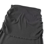 High Waist Ruched Knit Maxi Skirt