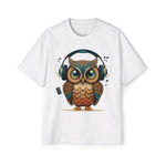 Owl With Headphones Vintage Graphic Tee-INNBLAC Fashion Apparel