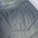 Vintage Wash Straight Leg Denim Bermuda Shorts