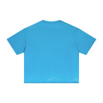 Boxy Raw Edge Washed Loose Short Sleeve Tee