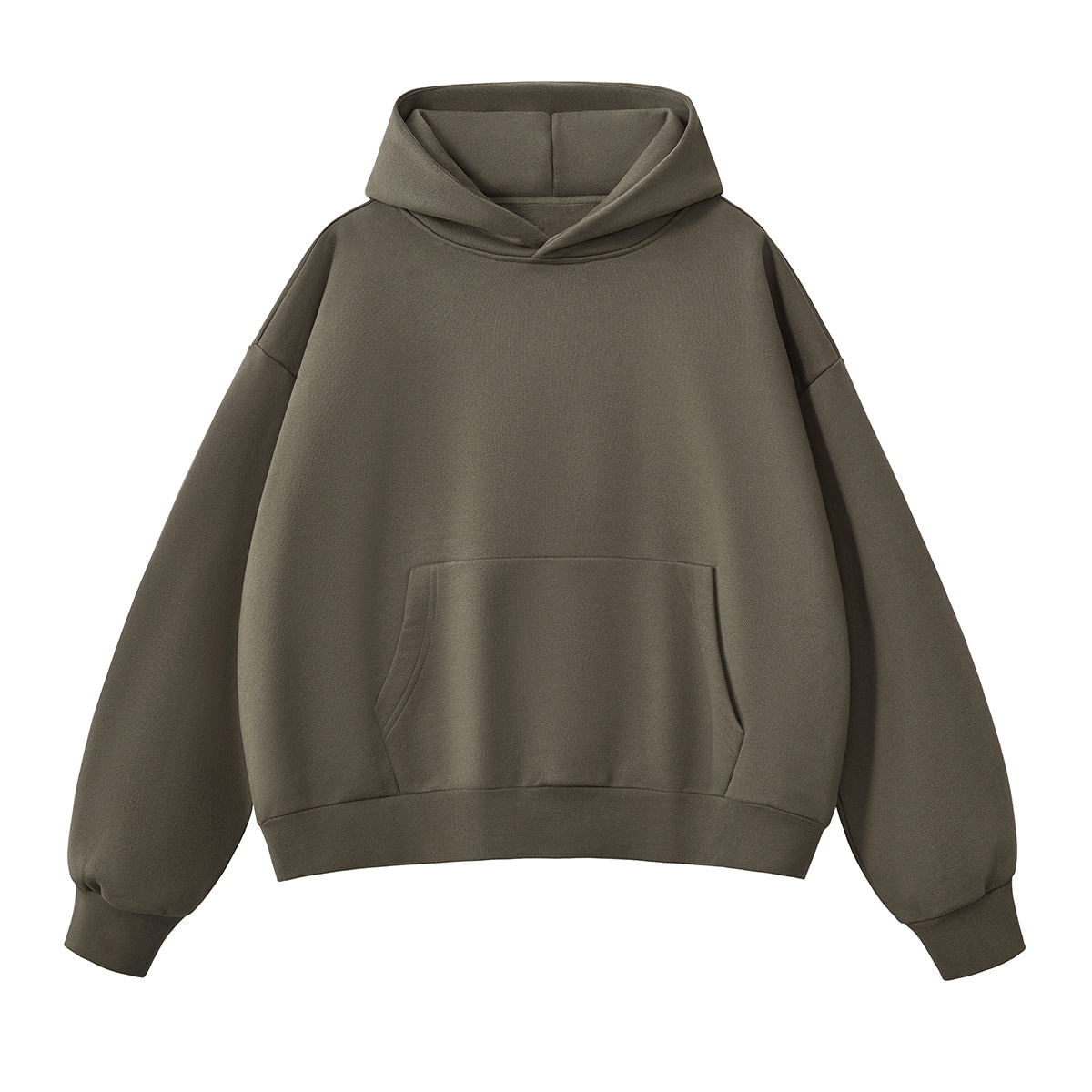 Solid Color Baggy Fleece Hoodie