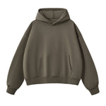 Solid Color Baggy Fleece Hoodie