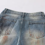 Vintage Distressed Wide-Leg Ripped Jeans