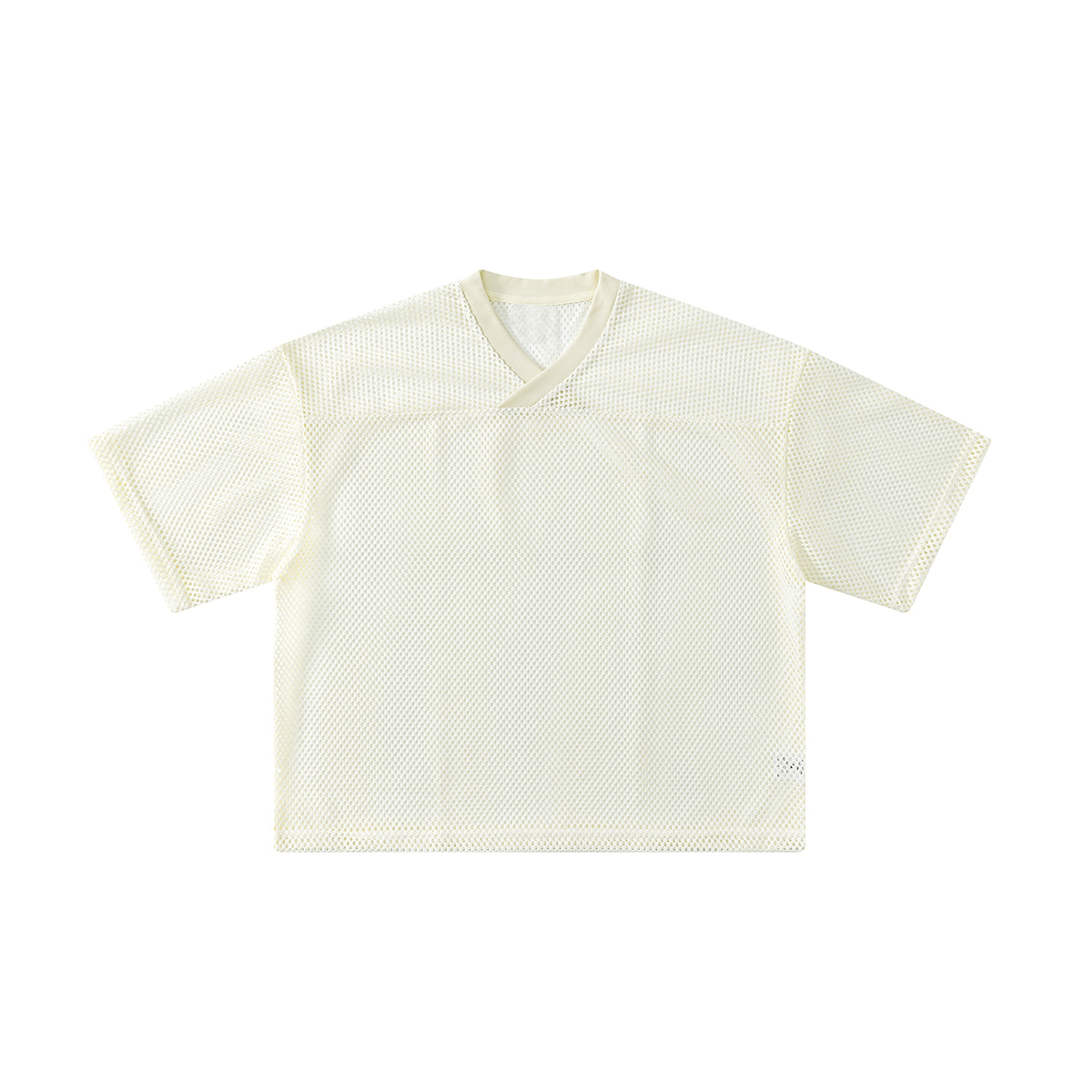 Breathable Mesh Oversized V Neck Tee