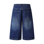Star Patchwork Denim Bermuda Shorts