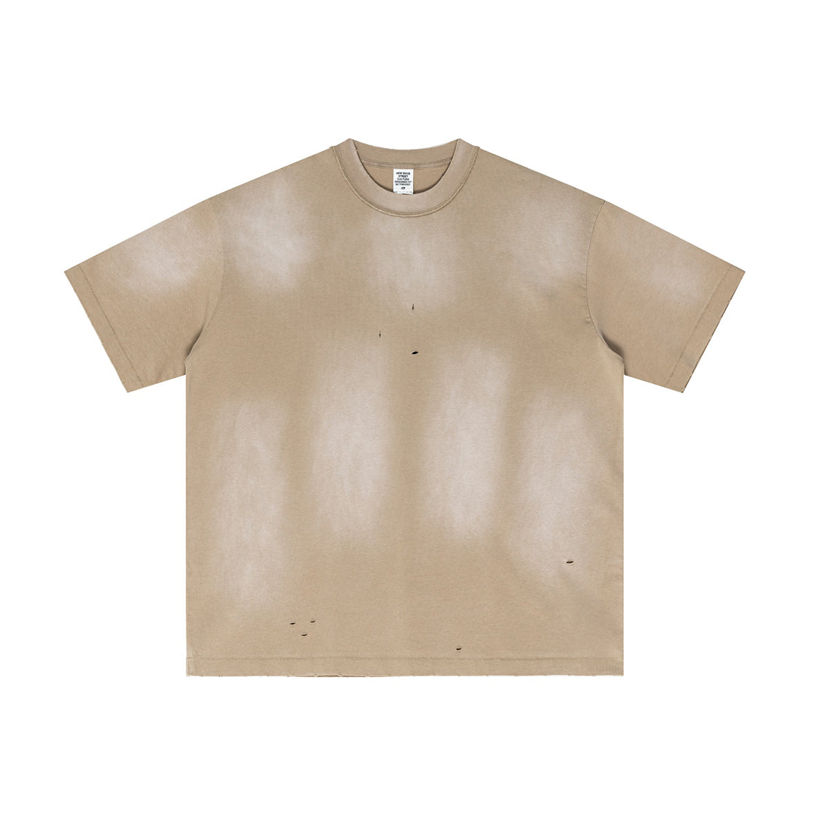 Acid Washed Distressed Reverse Tee 8oz