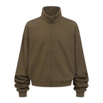 Oversized Zip High Neck Sweatshirt