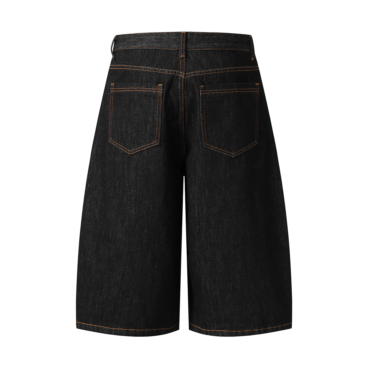 Wide Leg Embroidery Selvedge Bermuda Shorts