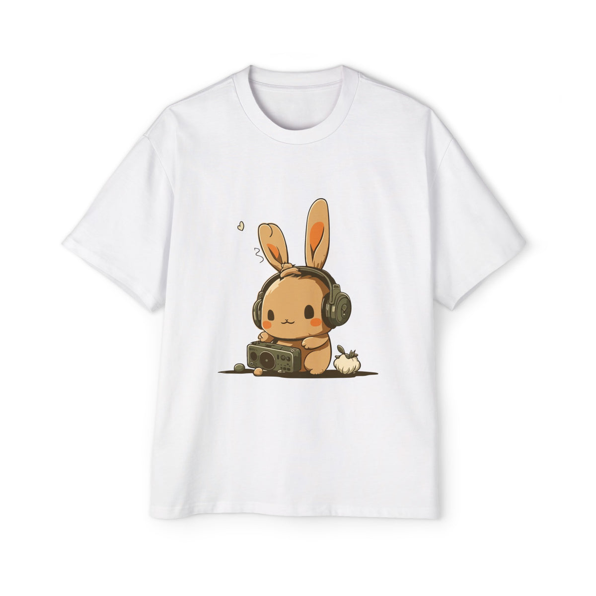 Bunny With Headphones Graphic Tee-INNBLAC Fashion Apparel