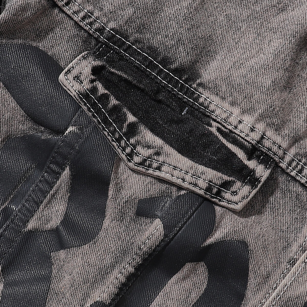 "BODY" Graphic Distressed Denim Jacket