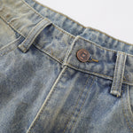 Bermudas con lavado vintage y salpicaduras de tinta