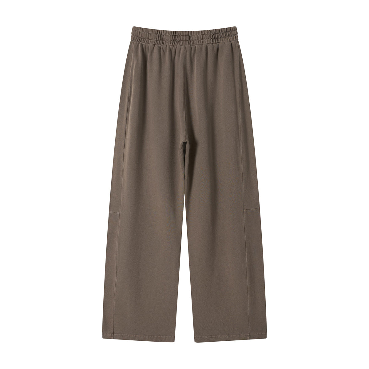 Curved Seam Straight Leg Casual Street Trousers