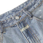 Washed Vintage Star Print Dog Distressed Relaxed Wide-Leg Bermuda Shorts