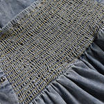 Spaghetti Strap Denim Studded Midi Dress