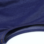 Cap-Sleeve Belted Denim Maxi Dress