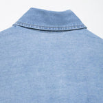 Vestido midi vaquero sin mangas con botones y aberturas en la parte delantera