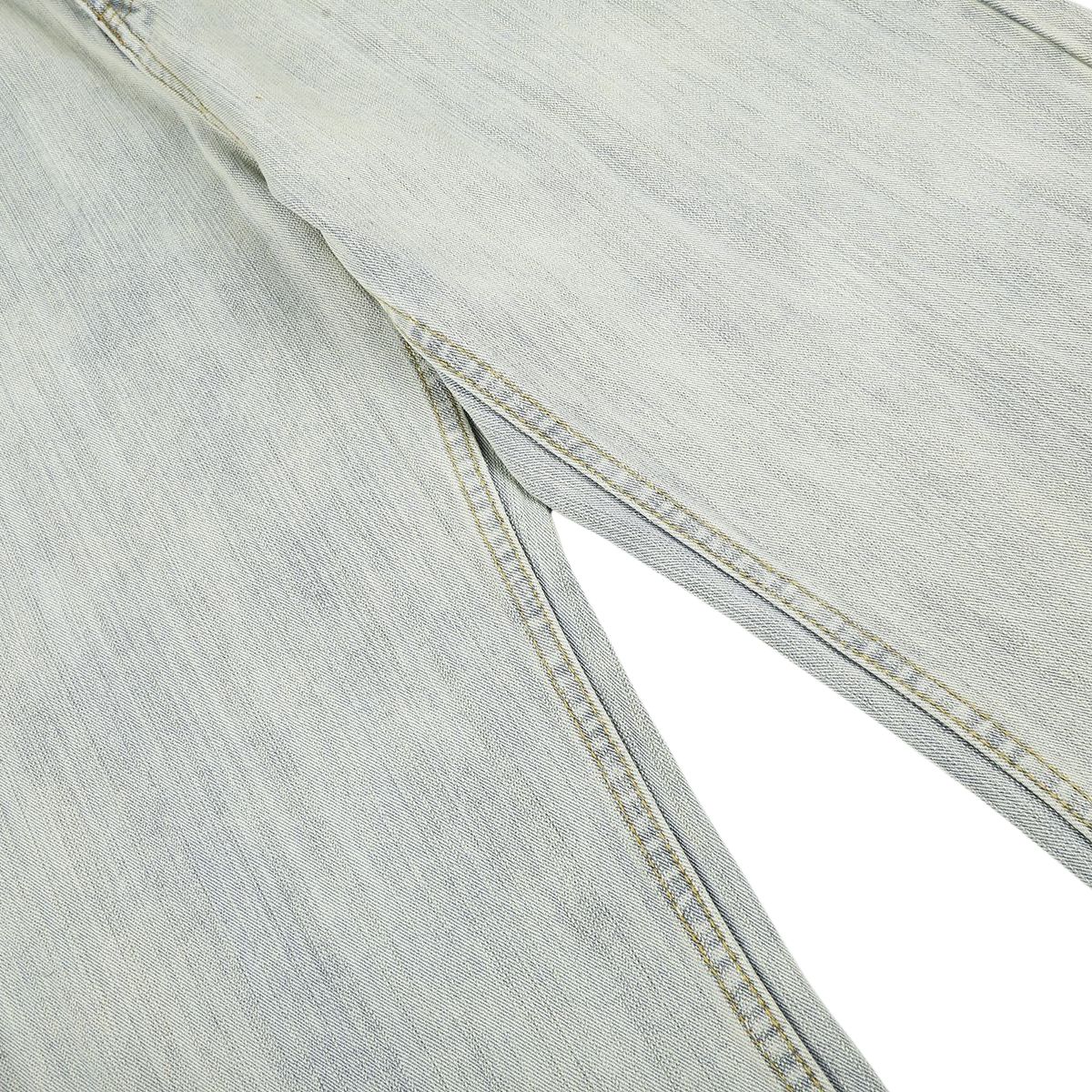 Vintage Light Wash Wide Leg Slub Denim Jeans