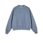 Boxy Fit WashedDistressed Fleece Sweatshirt