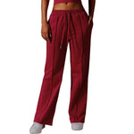 Women's Solid Pleated Cotton Trousers