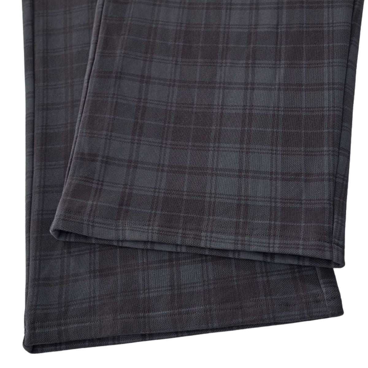Plaid Straight Wide‑Leg Drapey Casual Pants