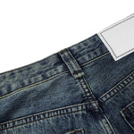 Men's Paint Splatter Washed Denim Wide Leg Pants Distressed Unique