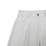 Minimalist Wide-Leg Pleated Pants