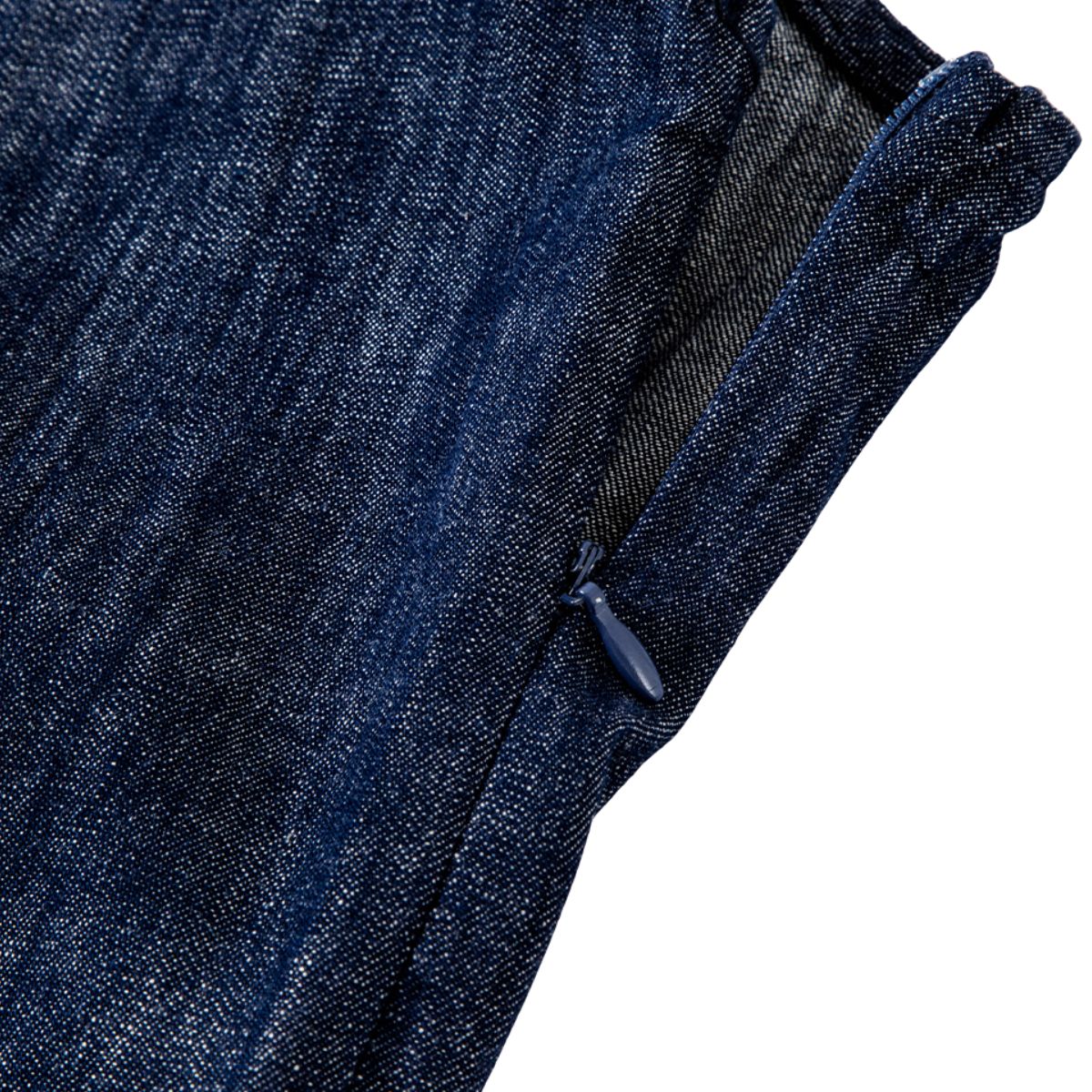 Denim Sleeveless Button-Front Pleated Dress