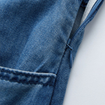 Spaghetti Strap Tiered Denim Midi Dress