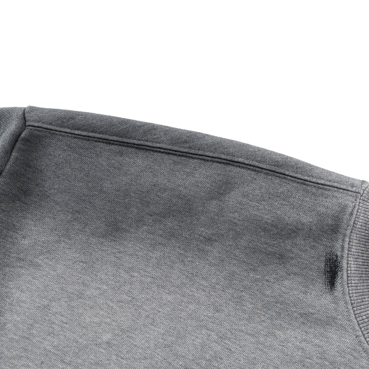 Cotton Terry Washed Distressed Graffiti Drop‑Shoulder Crewneck Sweatshirt