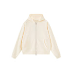 Sudadera con capucha y cremallera lavada de doble cursor