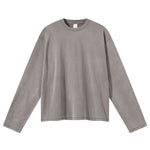 Whisker Wash Frayed Soft Brushed Vintage Long Sleeve Tee