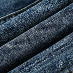 Zipper-embroidered Loose Retro Washed Denim Jacket