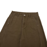 Vintage Washed Cleanfit Straight Cut Wide Leg Denim Shorts