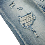 Retro Bleached Ripped Loose Fit Wide Leg Jeans