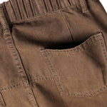 American Workwear Relaxed Solid Patchwork Wide-Leg Utility Cargo Pants