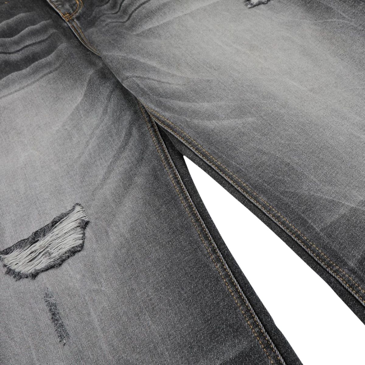 Vintage Washed Barrel Leg Distressed Jeans