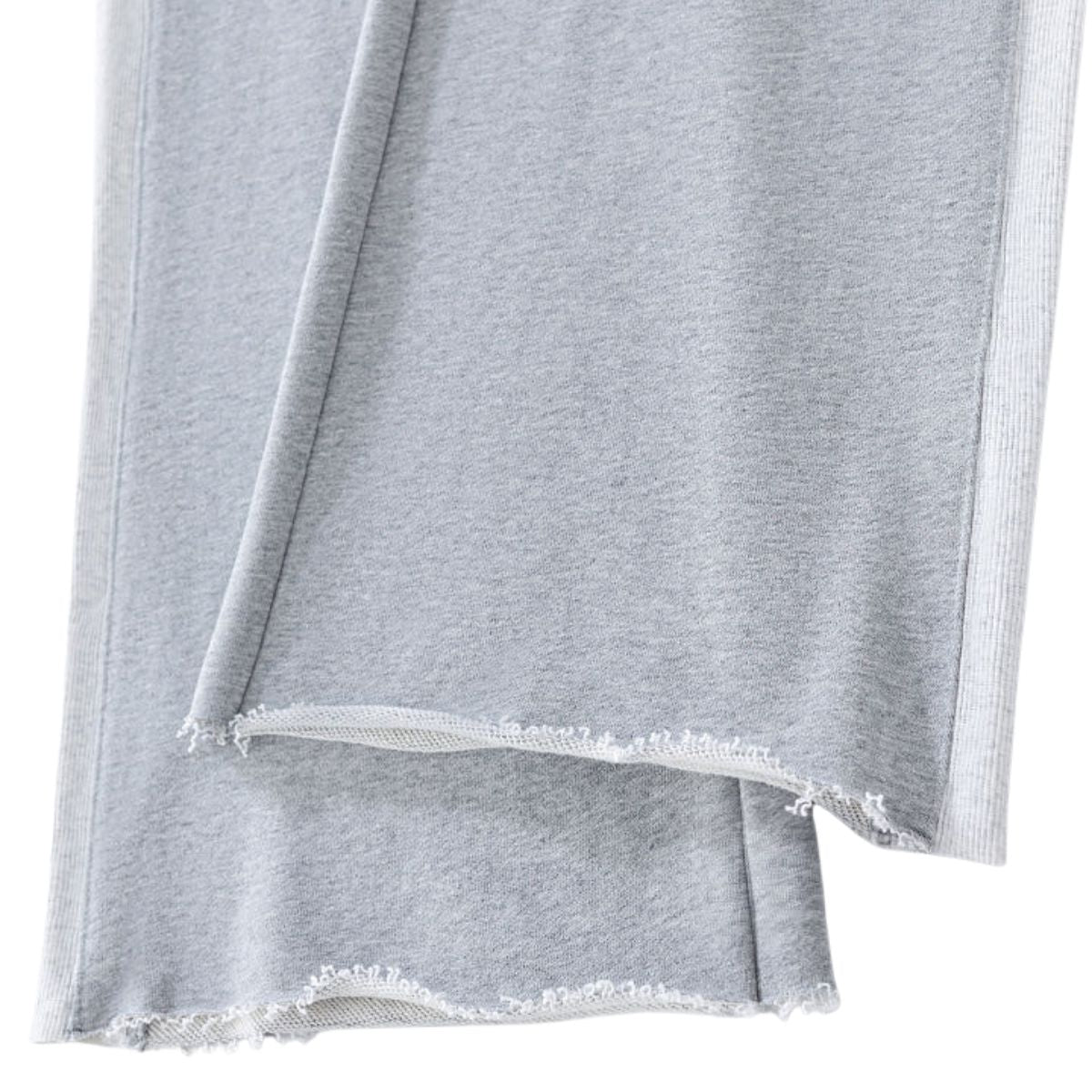 Cotton Casual Contrast Rib Stretch Sweatpants