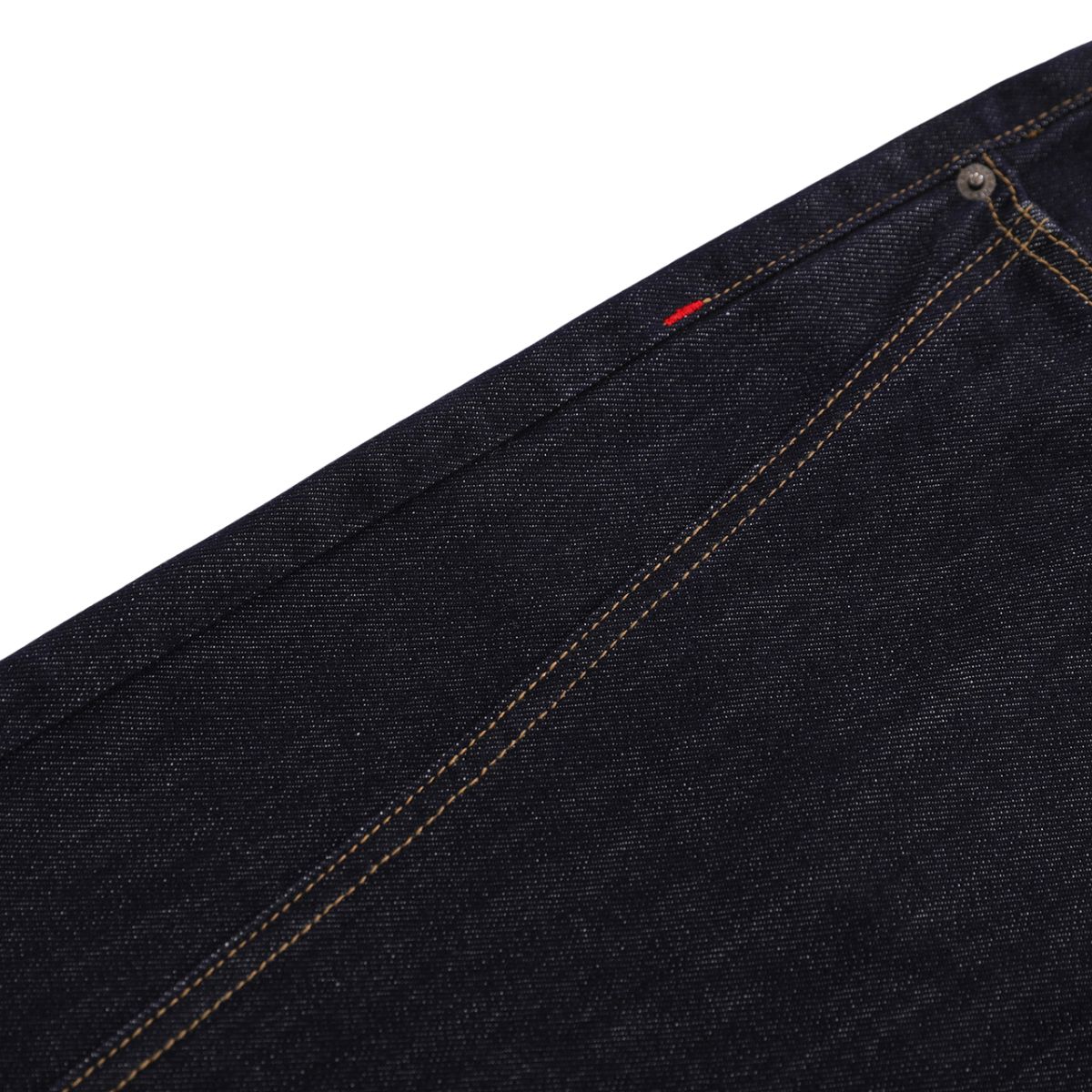 Deconstructed Embroidered Raw Denim Bermuda Shorts