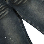 Men's Distressed Paint Splatter Denim Pants Vintage Loose Flare