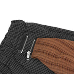 Striped Check Patchwork Relaxed Wide-Leg Lounge Pants