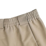 Premium Plain Pleated Seam Drape Wide Fit Stretch Pants